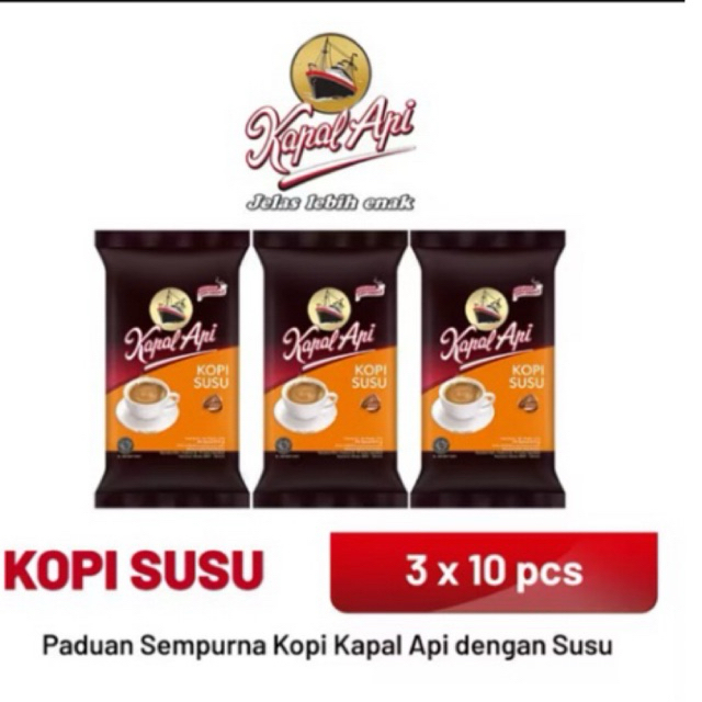 

KAPAL API Kopi Susu 3 Pack (10 x 31 gr)