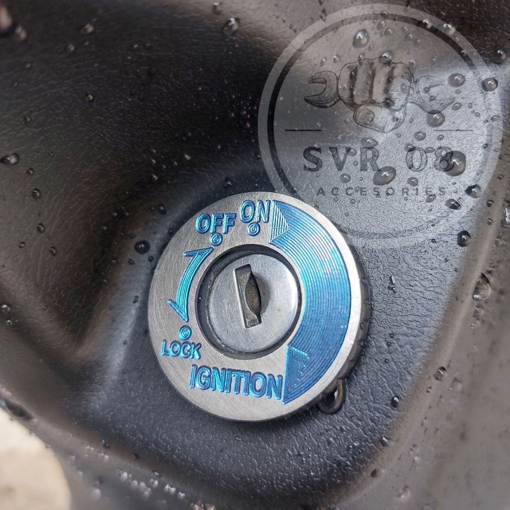 COVER EMBLEM TITANIUM KUNCI KONTAK MIO SMILE MIO SPORTY NOUVO F1ZR JUPITER ORIGINAL TITANIUM VIETNAM