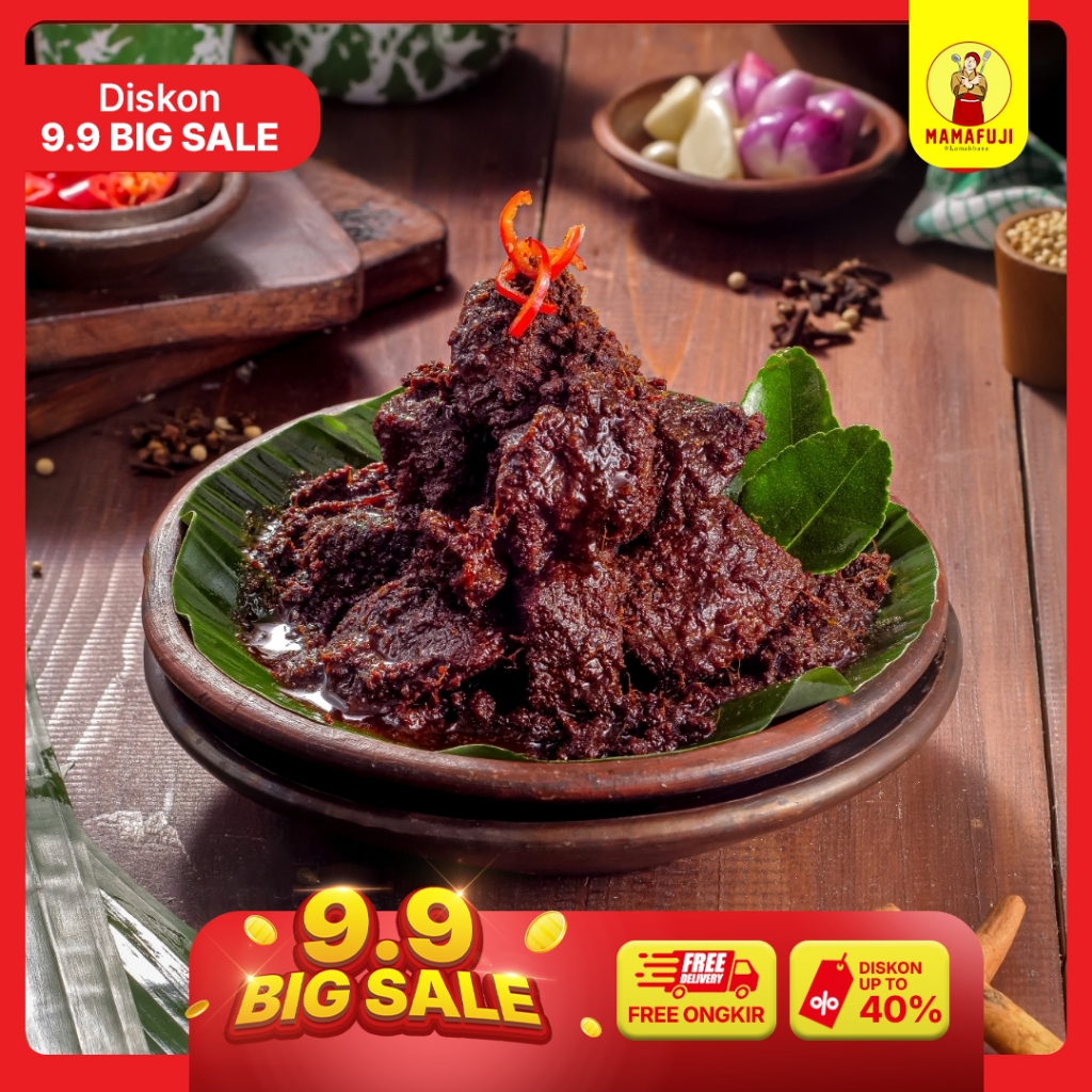 

Donesubego - Mamafuji Rendang Daging Sapi 350gr Mini Size Siap Saji Halal