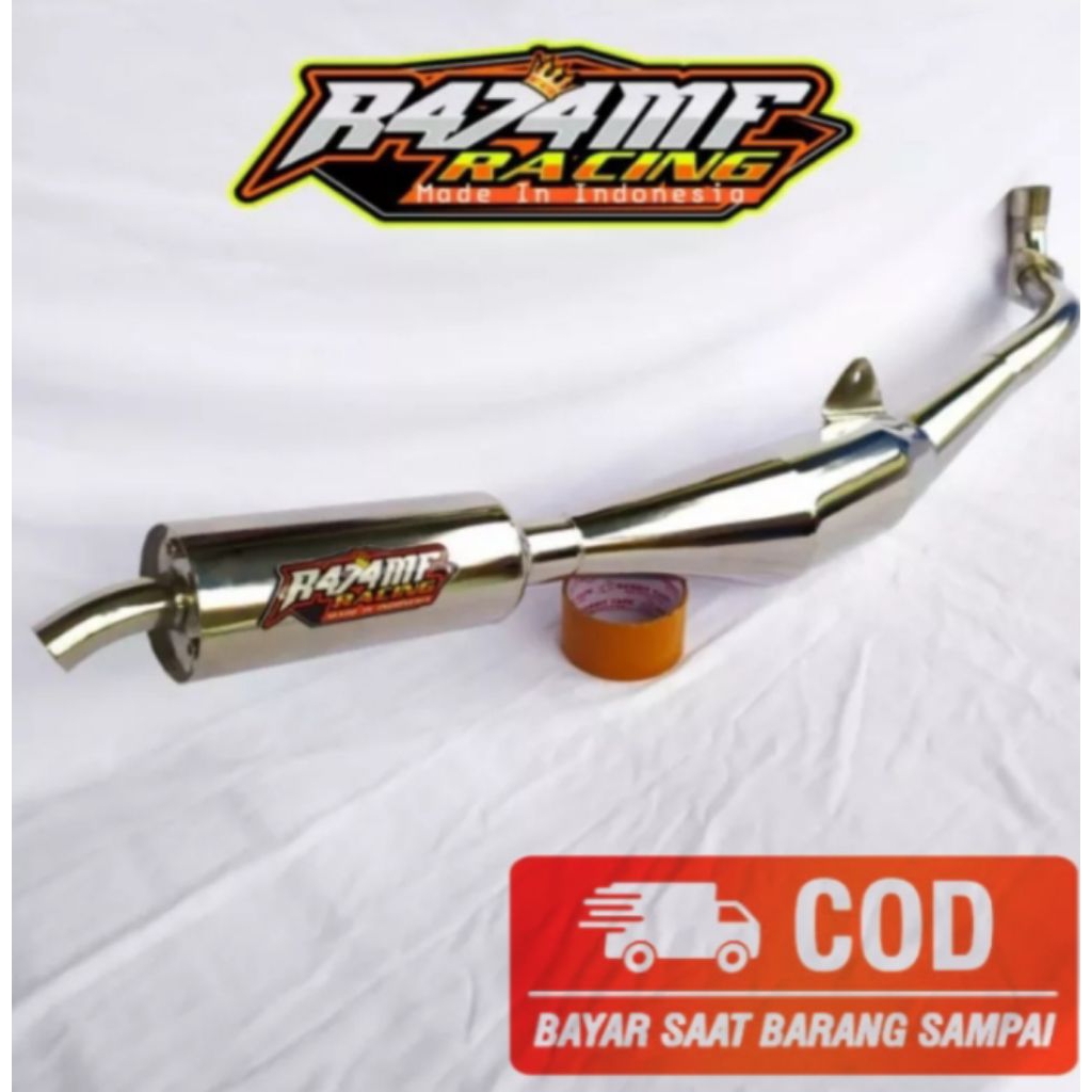 knalpot standart racing fizr Alfa sigma full croom original R474mf racing