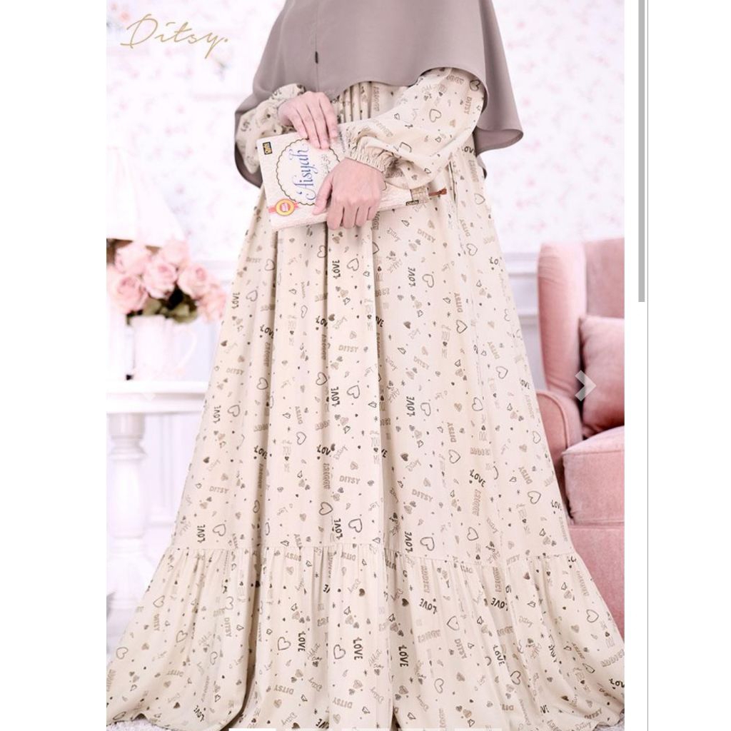 PESANAN REQUEST/GAMIS DITSY JUNI /Ditsy M L XL xxl