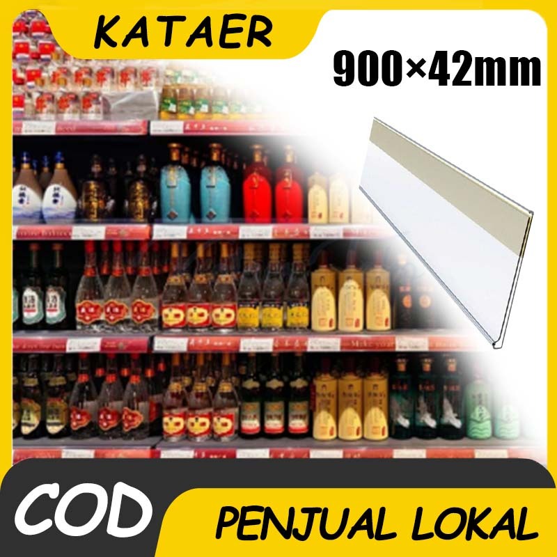 

【Ready】Price Tag Holder 900x42mm Klip Label Supermarket Transparan