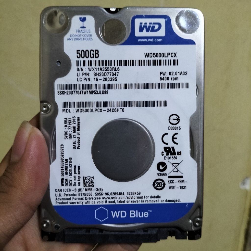 Hardisk Laptop 2,5" Sata 500GB