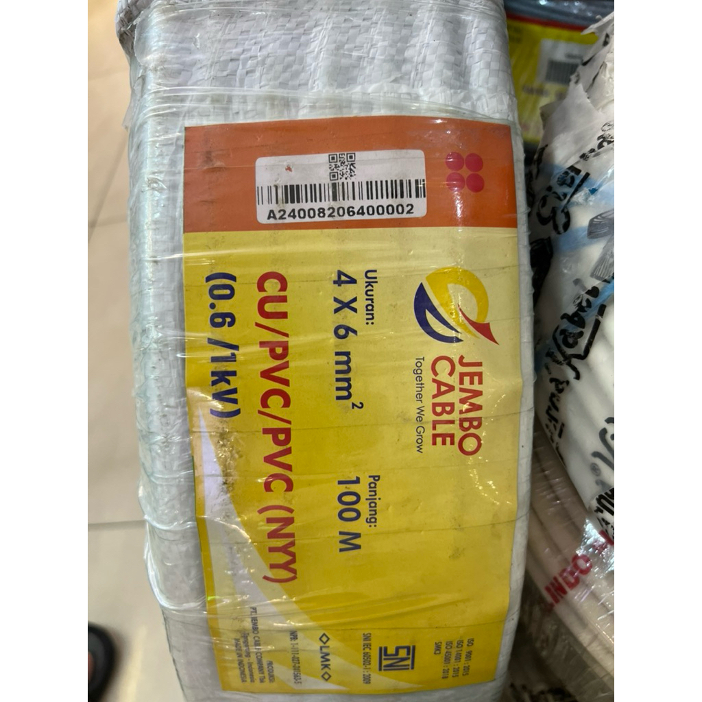 Kabel NYY 4x6 Jembo Engkel 50m 100m Tunggal / NYY 4x6mm Jembo