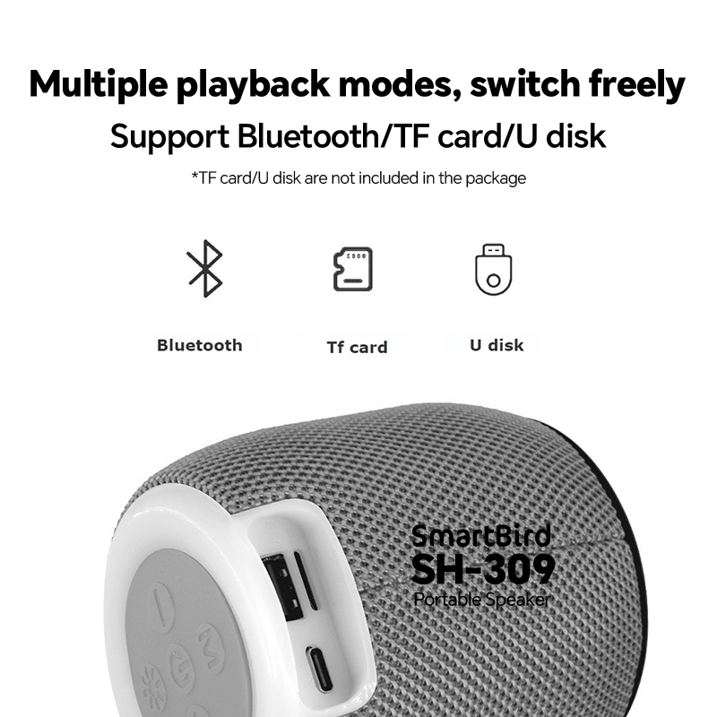 New Smartbird Speaker Sh309 Mini Portable Wireless Bluetooth Small Audio Rgb Colorful Lighting