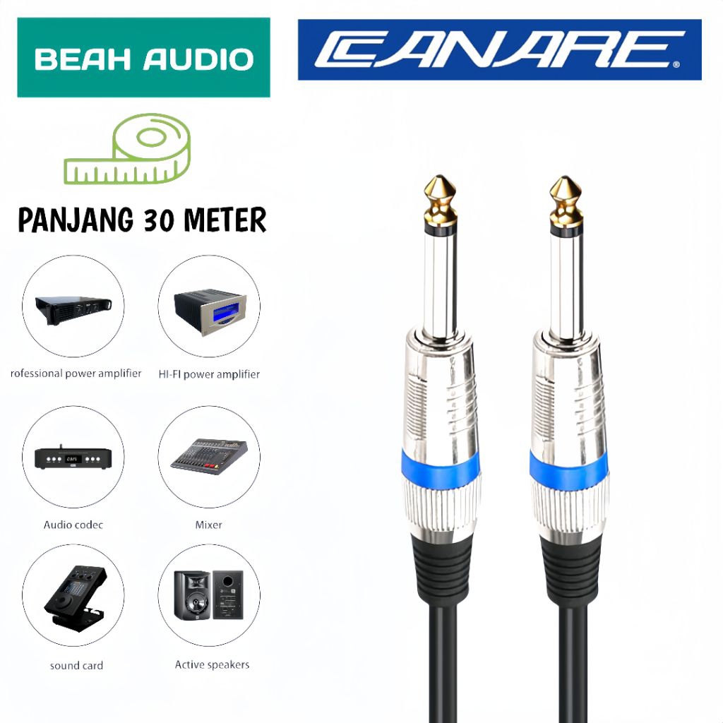 30 Meter Kabel Jack Akai To Akai Kabel Mixer Amplifier Audio