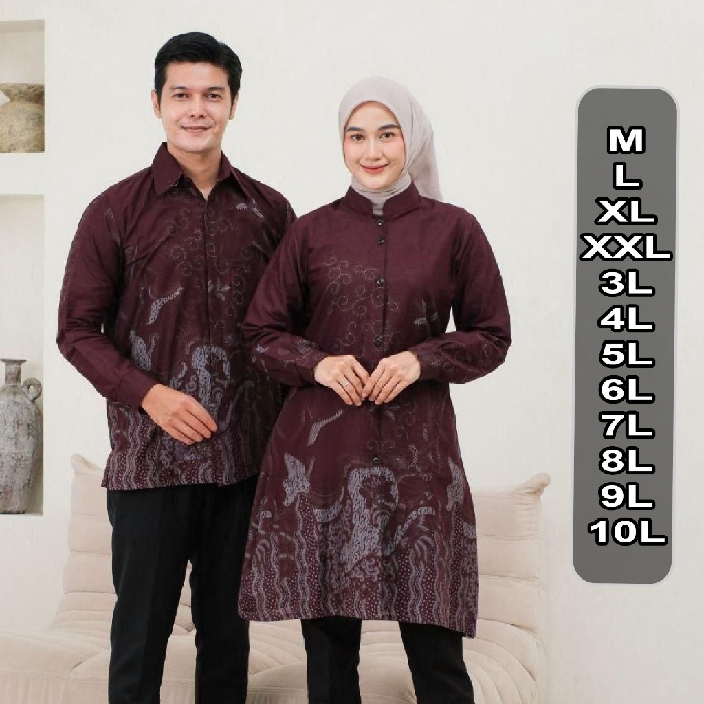 BATIK COUPLE TUNIK BATIK KEMEJA BATIK TUNIK BATIK JUMBO KEMEJA BATIK JUMBO BAJU WANITA BATIK WANITA 