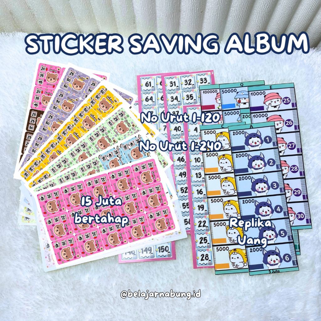 

STICKER UNTUK ALBUM MENABUNG 120 240 NABUNG BERTAHAP