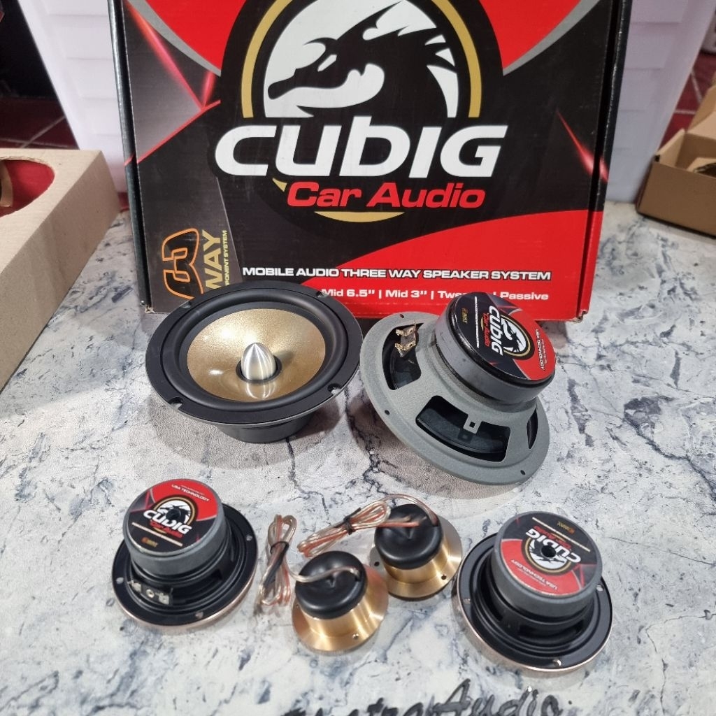 speaker split 3 way CUBIG MK 2 Gold Series aktif tanpa pasif Car audio BARU