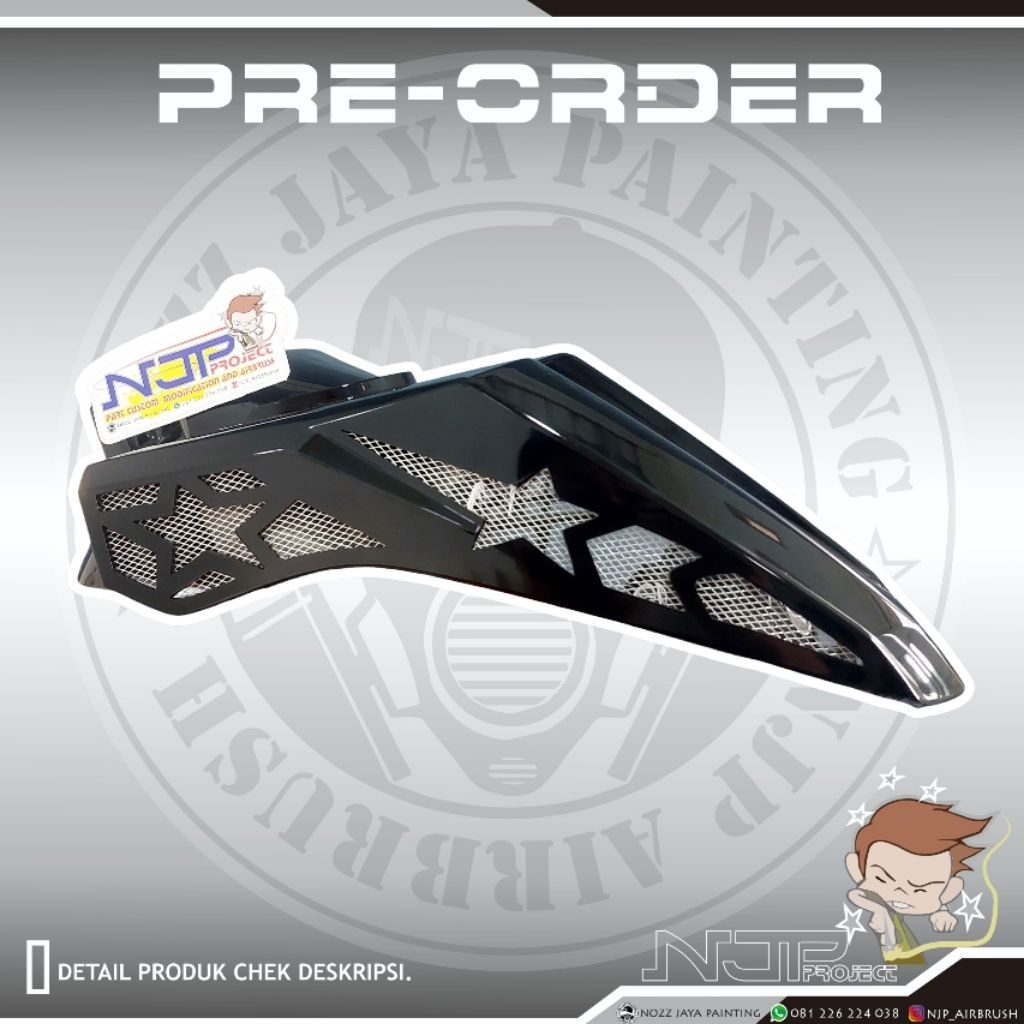 Slebor / Spakbor Depan Honda Beat Delux / Street Coak 2020-2024 Custom SCMSTAR | PREORDER