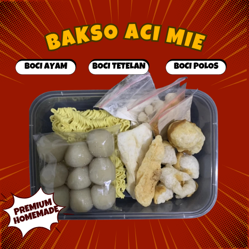 

BASO ACI AYAM/TETELAN/ORIGINAL PLUS CUANKI MIE KOMPLIT TERMURAH