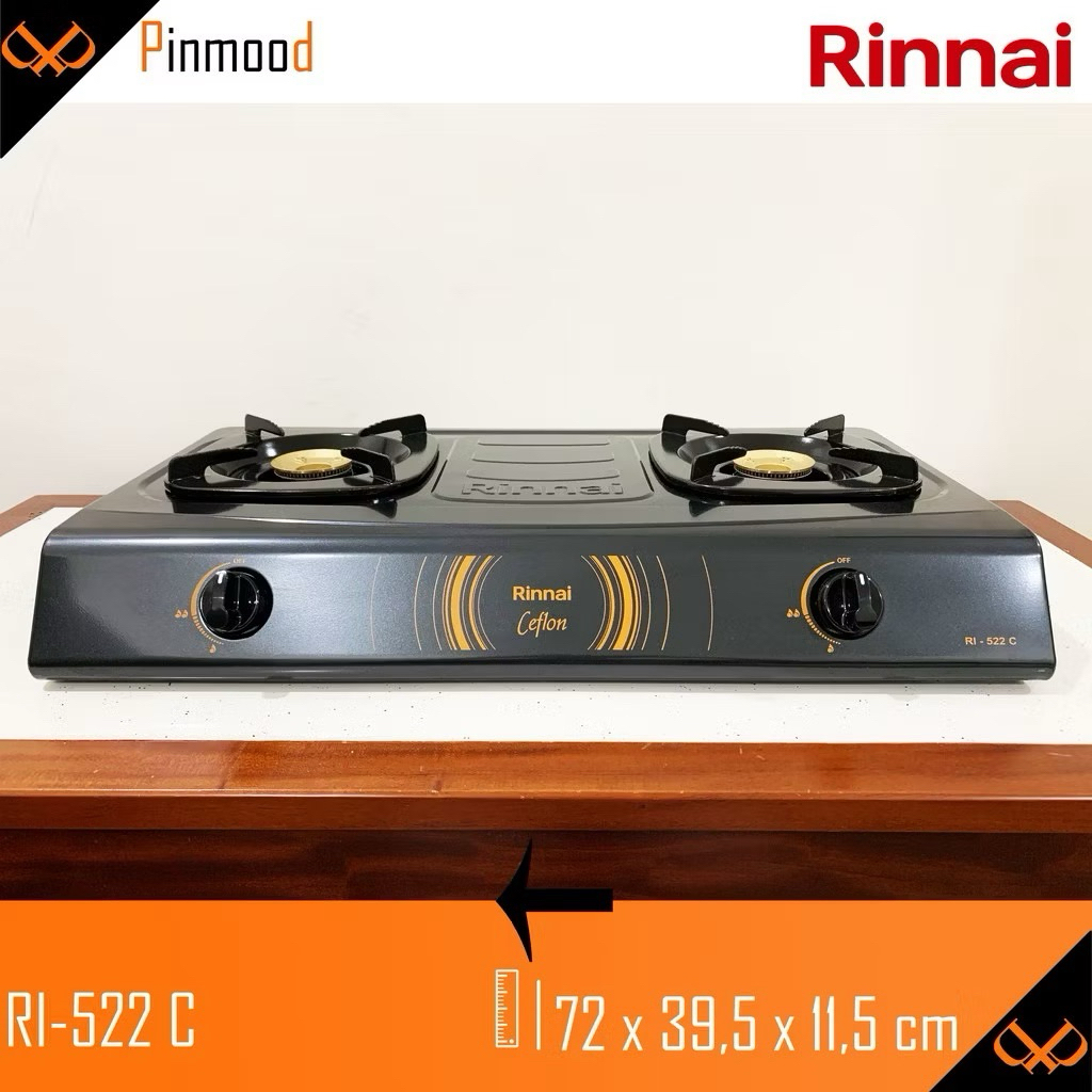 KOMPOR GAS RINNAI 522c 2tungku baru