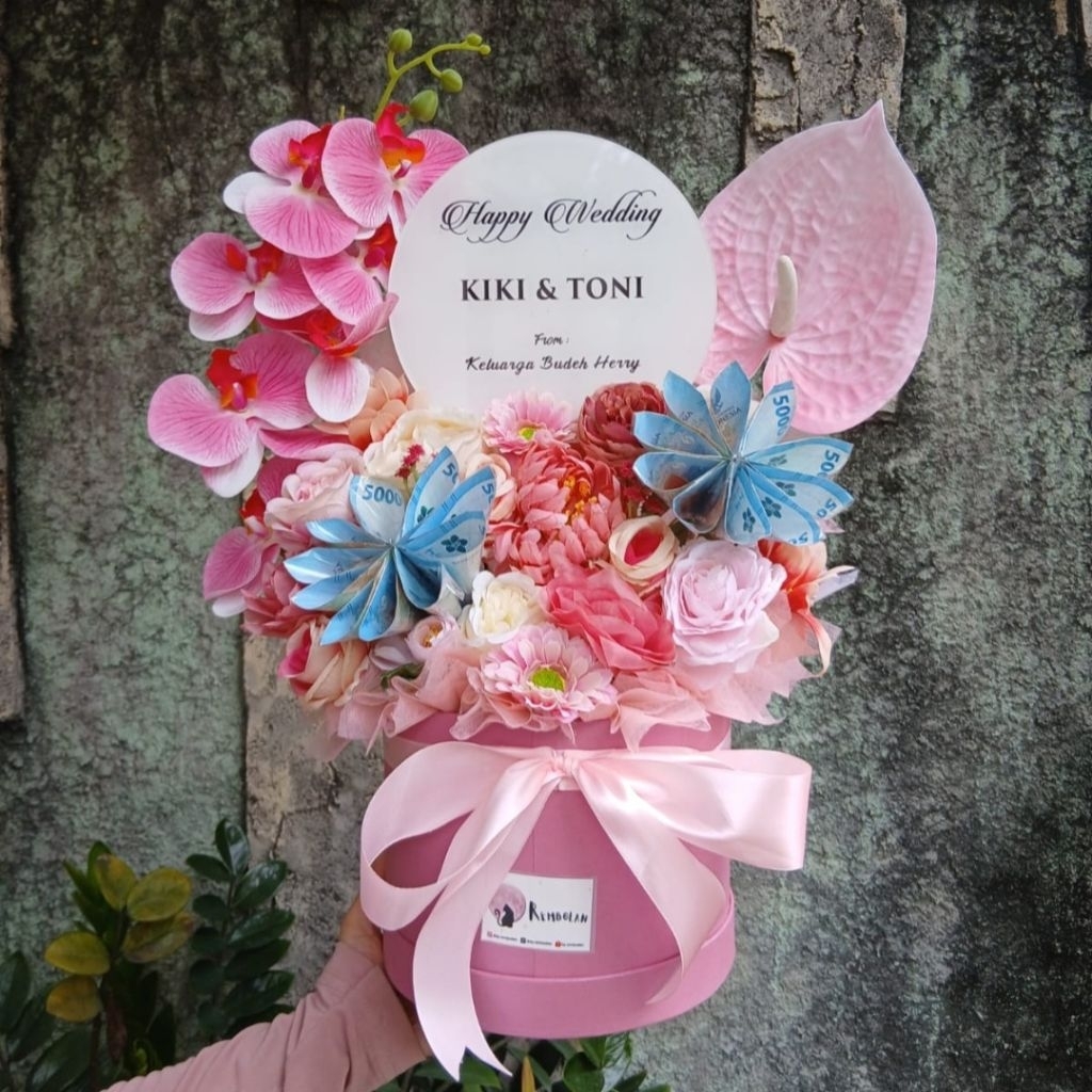BLOOM BOX MONEY FLOWERS AKRILIK | BLOOM BOX UANG AKRILIK | BLOOM BOX BUNGA AKRILIK [FREE PACKAGING]
