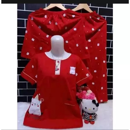 COD Baju Tidur 3 In 1 Dewasa / Baju Tidur 3in1 Set Tessa Jumbo Import Tebal Adem