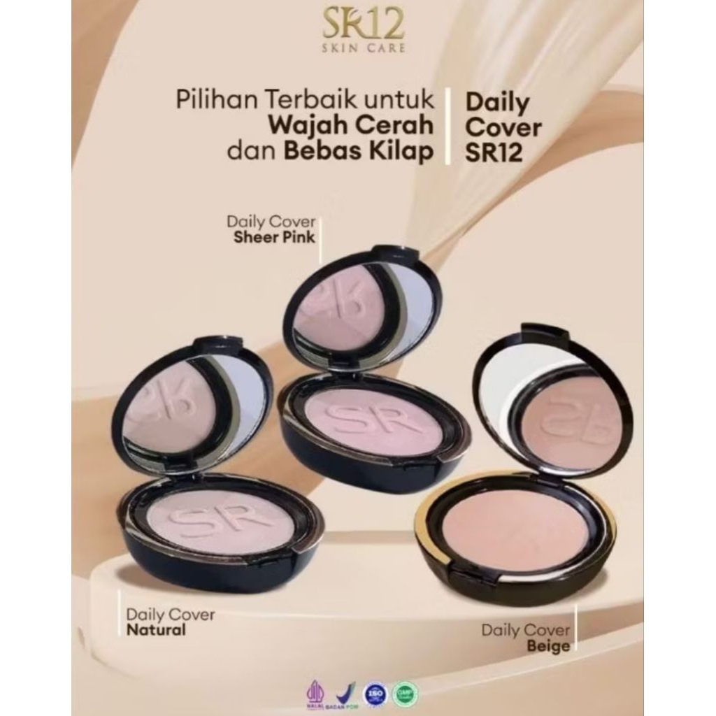 Daily cover sr12 bedak padat mencerahkan