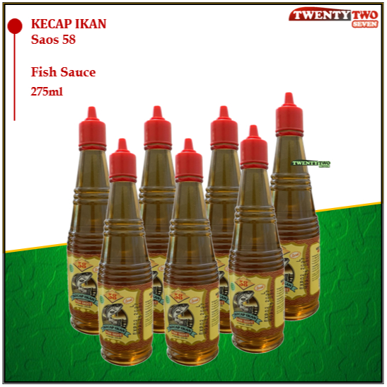 [6 X]Saos 58 Raja Rasa ,Minyak Wijen, Kecap Ikan ,Kecap Inggris, Saus Tiram 600 ml 275 ml