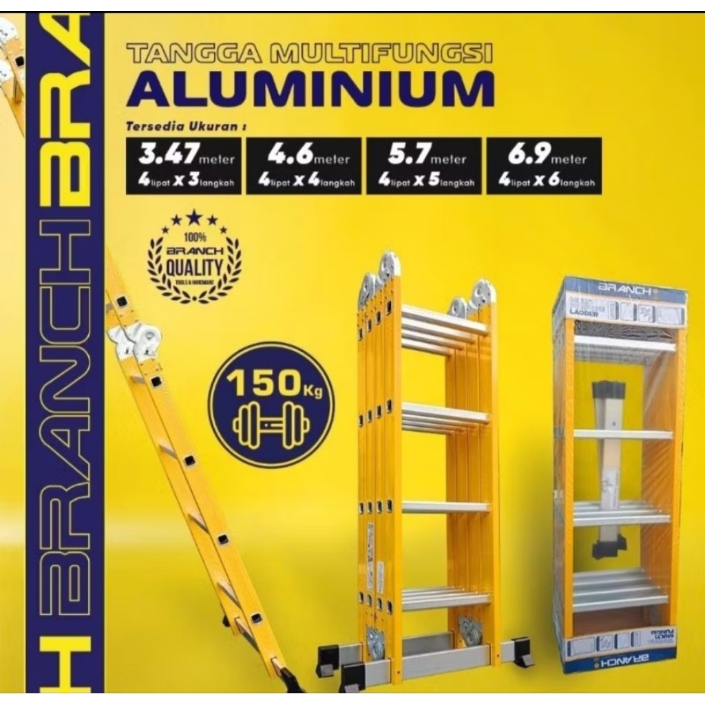 Tangga Multifungsi Tangga Lipat Aluminium Tangga Rumah Tebal Berkualitas