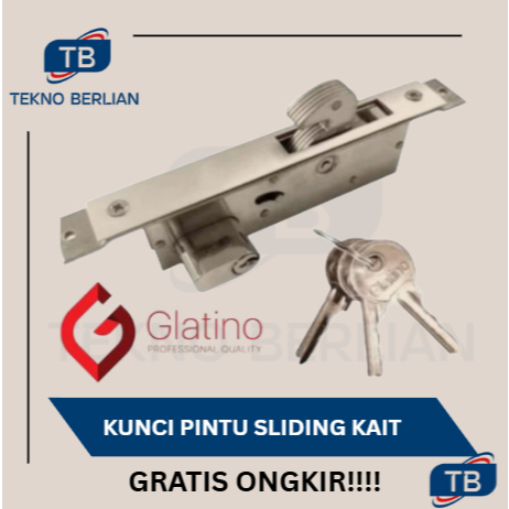 GLATINO Kunci Pintu Alumunium Kaca Sliding Geser Swing Model Kait
