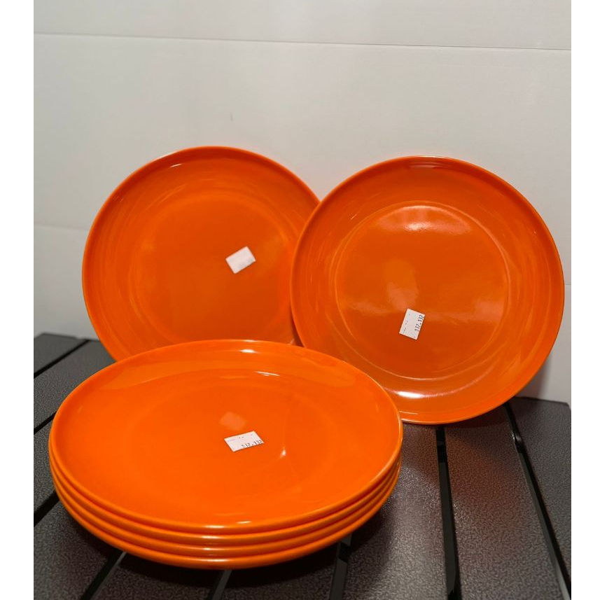 1 LUSIN PIRING MAKAN 23 CM BAHAN MIKA SEMI MELAMIN TERMURAH