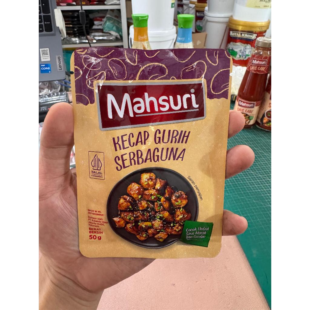 

Sweet Soy Sauce Mashuri / Saus Kecap Gurih Serbaguna Mashuri - 50 Gram