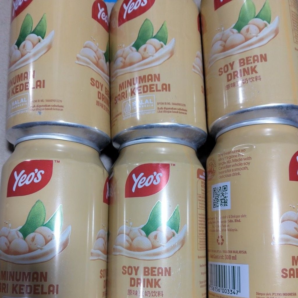 

Yeo's Soya Bean Drink kaleng@300ml/ PCS