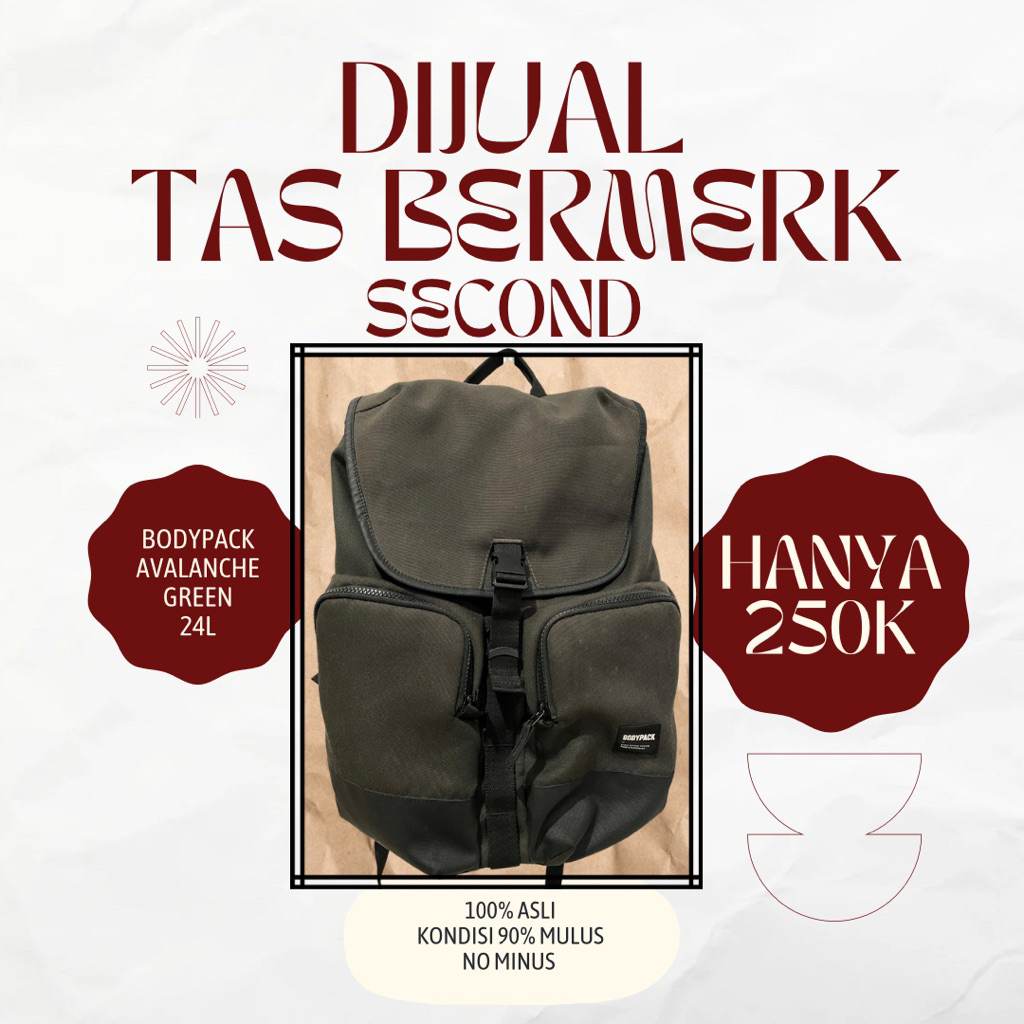 BODYPACK Tas Ransel Backpack Pria Tas Gunung Avalanche Hector Original Second