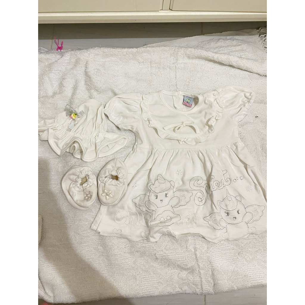 Dress Putih Baju Bayi Perempuan
