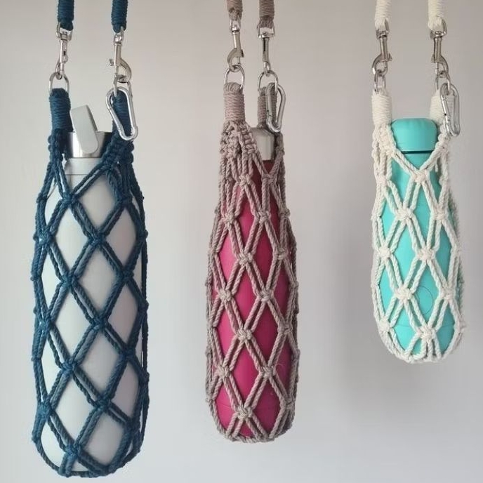 Bottle Holder Strap Macrame Adjustable || Macrame Botol Strap || bottle Holder macrame
