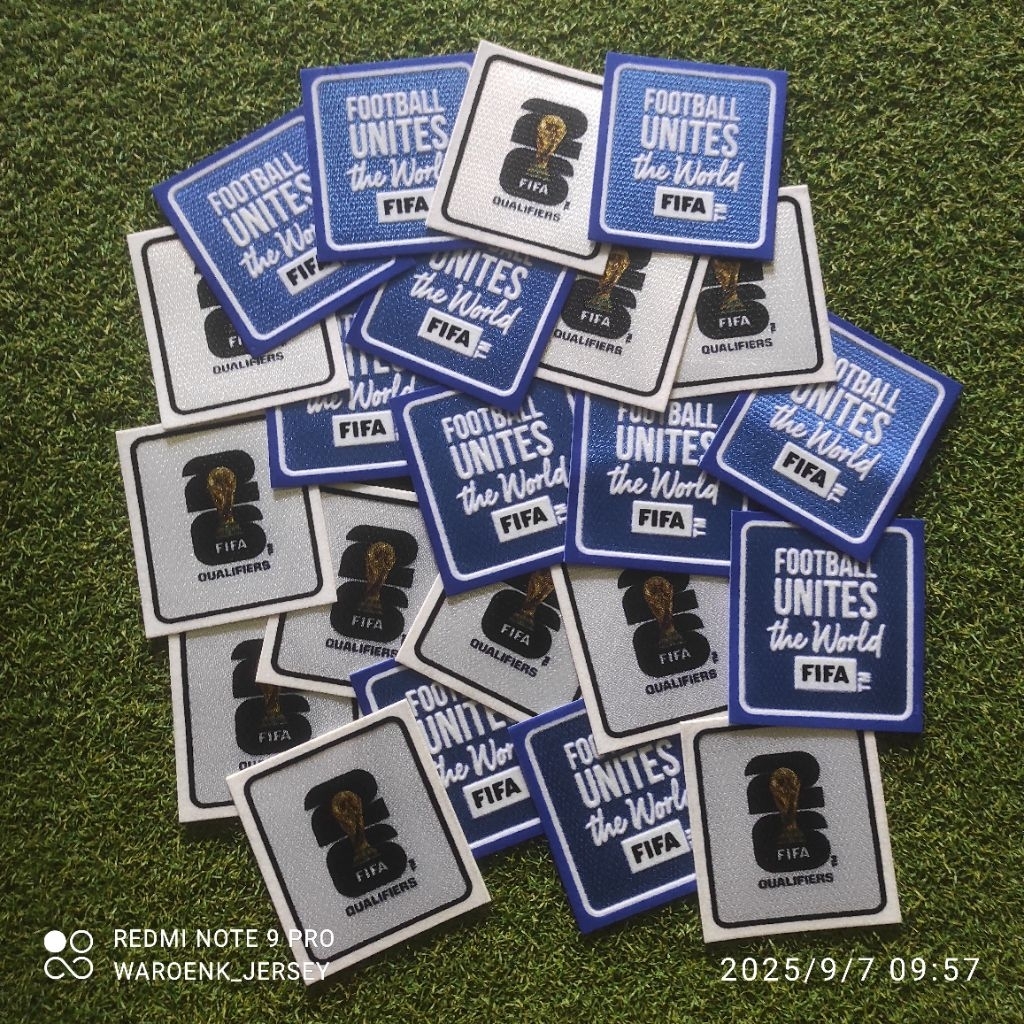 PATCH/BADGE/EMBLEM GRADE ORI IMPORT KUALIFIKASI PIALA DUNIA 2026 [VELVET/BELUDRU]