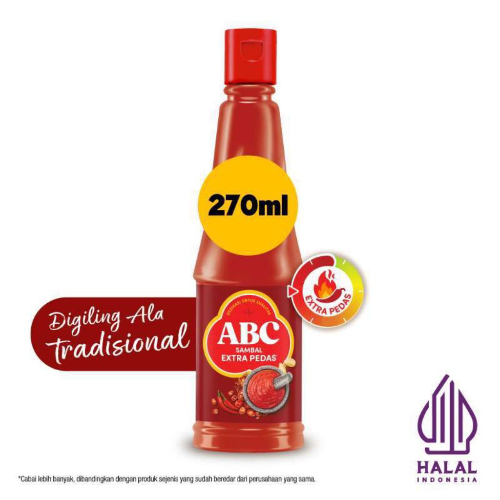 

Abc sambal E.pedas 270 ml
