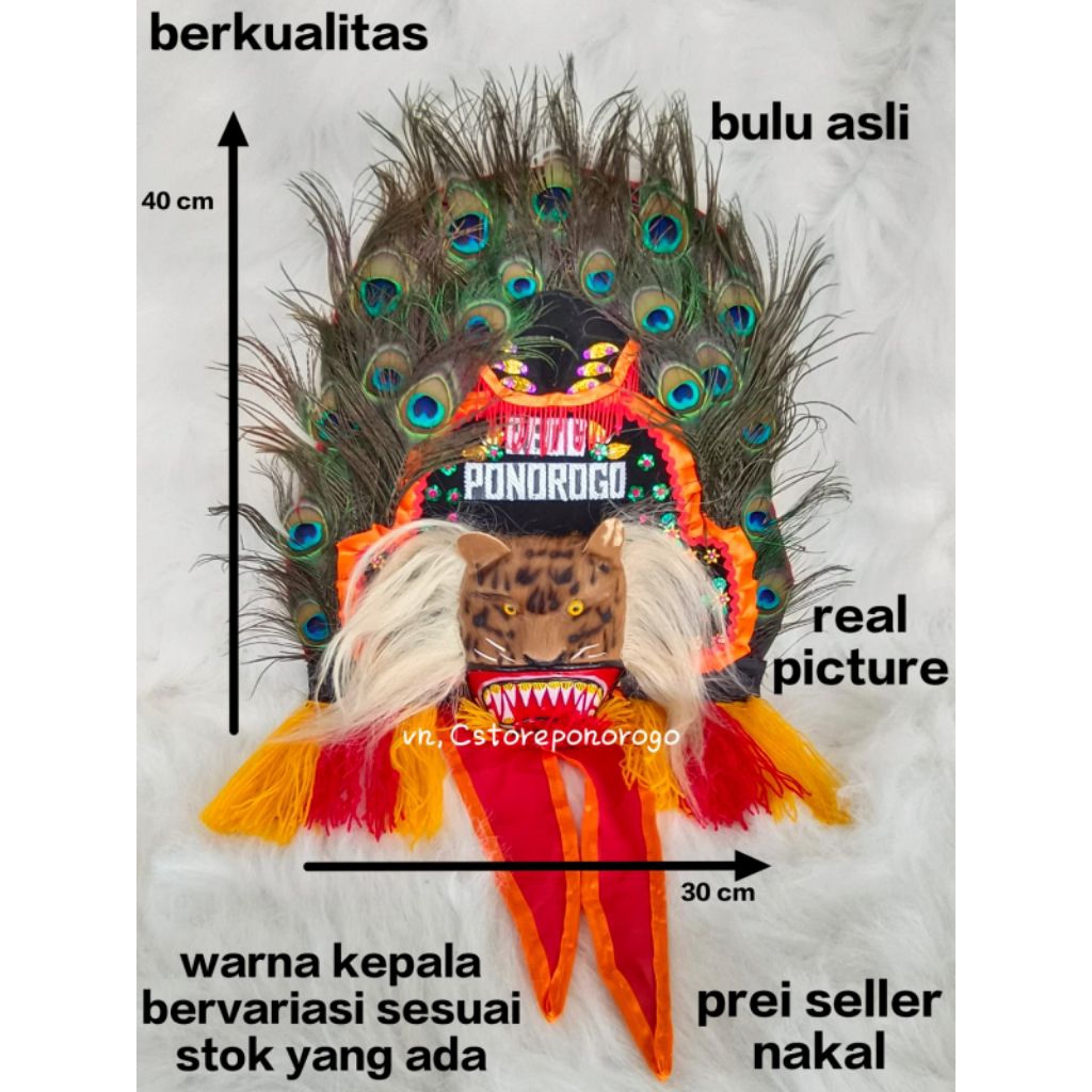 REOG MURAH 40CM / REOG MINI / REOG ASLI PONOROGO / REOG / barongan / barongan kediri / barongan devi