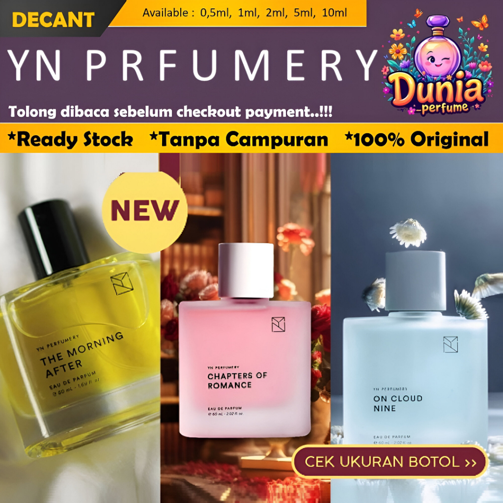 (FREE TESTER) Decant - YN Perfumery EDP On Cloud Nine | Rose in September | The Duchess |