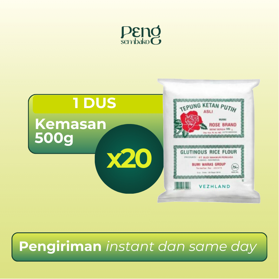 

ROSE BRAND Tepung Ketan (500g x 20pcs)