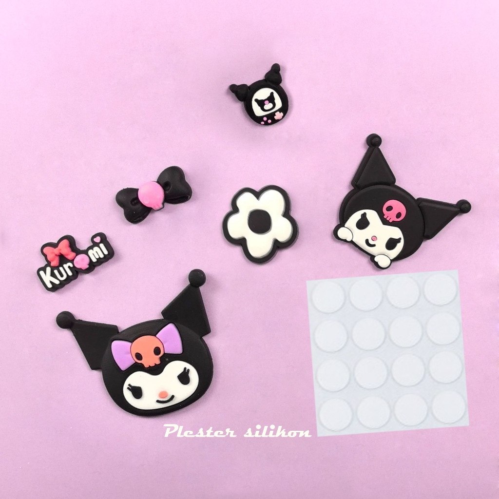 

Kuromi Doraemon STICKER MINI CARTOON 3D Karet Karakter Imut Deco Sticker Lucu Tempelan Aksesoris Pin