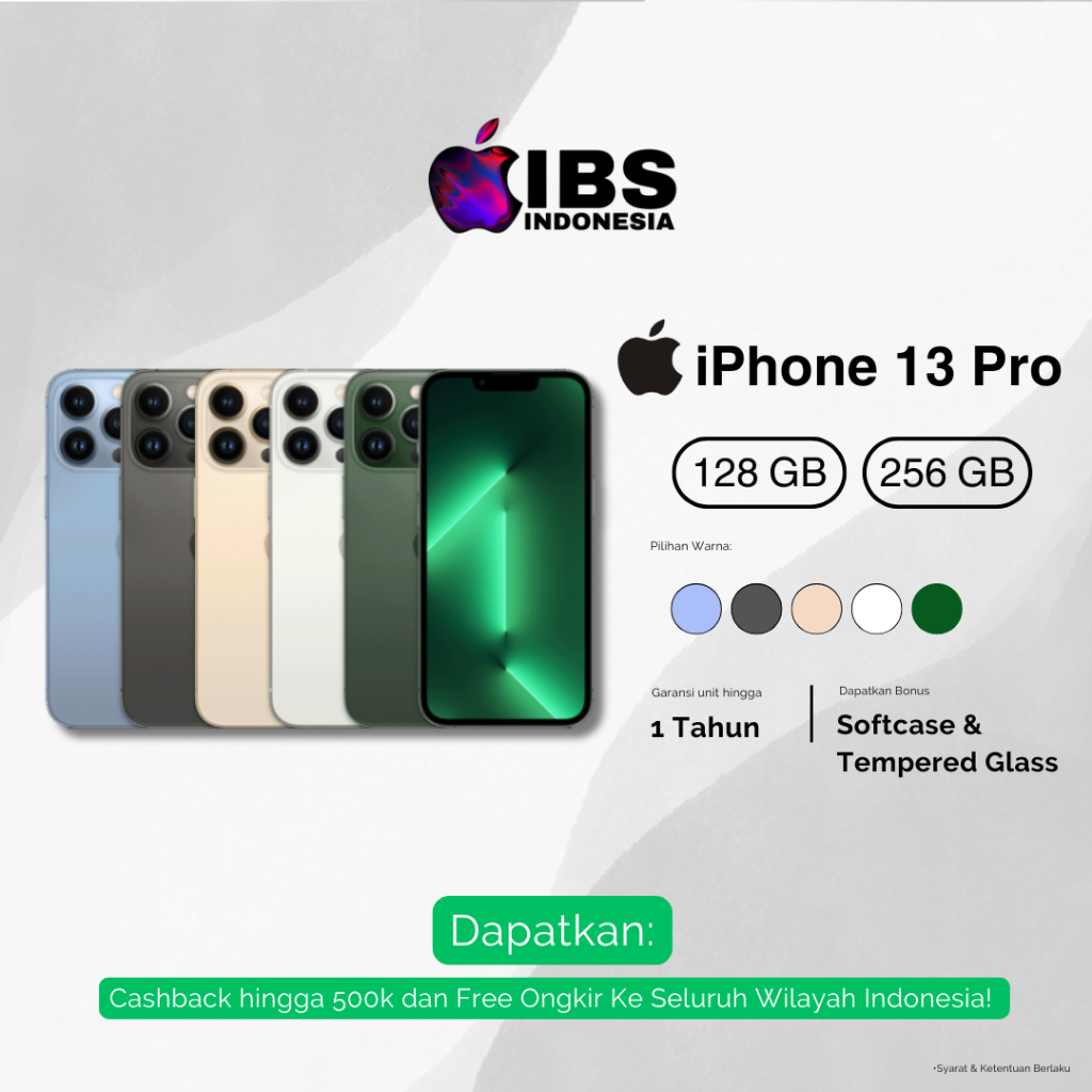 APPLE IPHONE 13 PRO 128GB/256GB SECONDHAND RESMI INDONESIA GARANSI 1 TAHUN