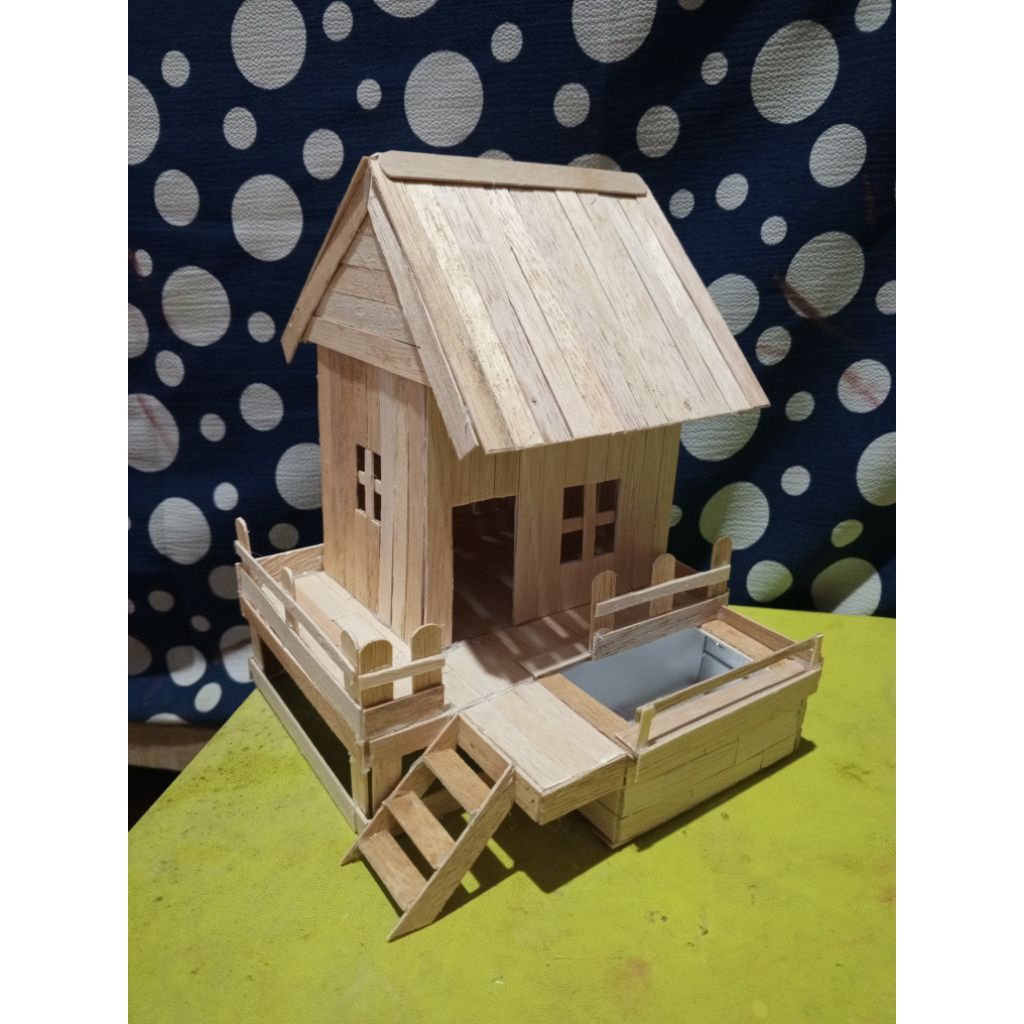 rumah miniatur dari stik es krim