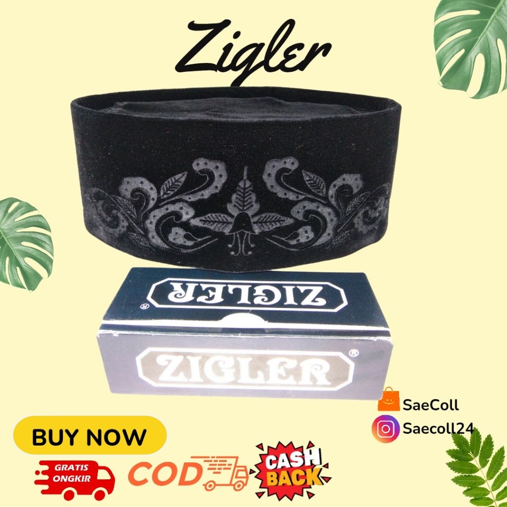 MURAH Peci Kopiah Songkok Hitam PRESS Cetak Timbul Motif Bunga