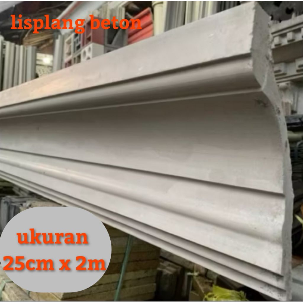 lisplang beton ukuran 25cmx200cm