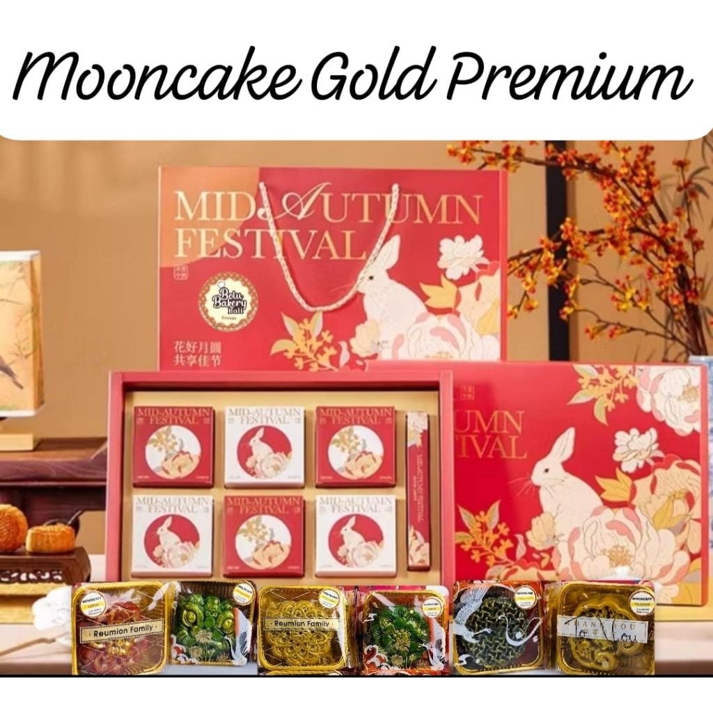 Mooncake gold premium bolubakerybali mooncake enak mooncake tradisional