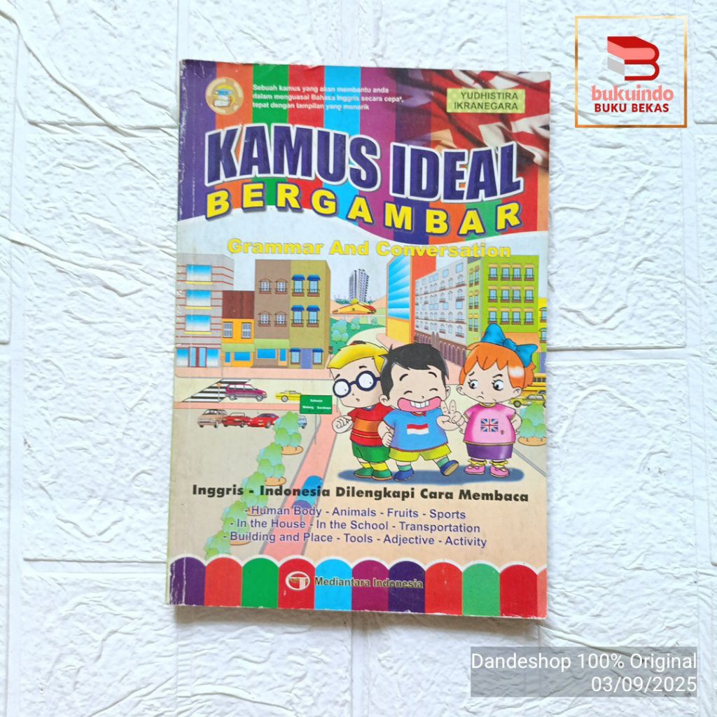 Kamus Ideal Bergambar Grammar & Conversation inggris-indonesia dilengkapi cara membaca  - Buku Origi