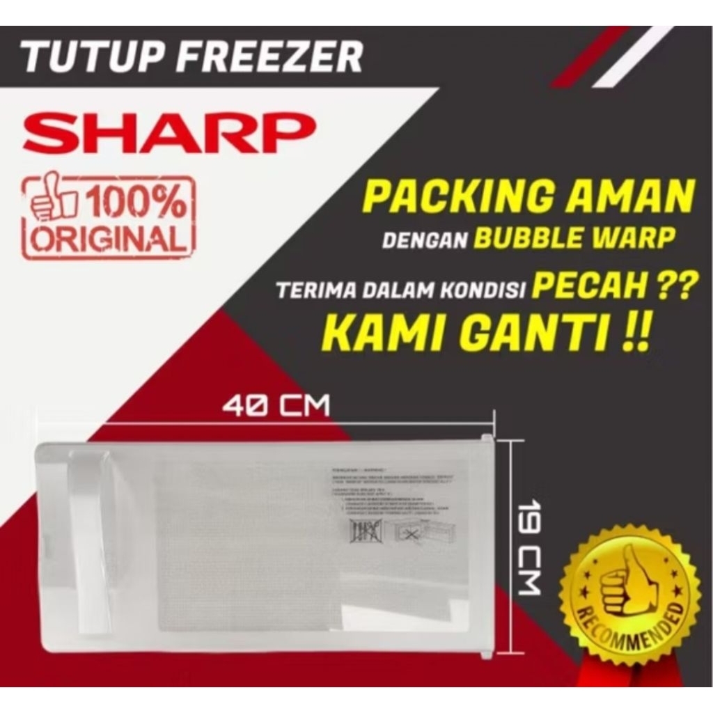 Tutup frezer kulkas sharp 1 pintu 100% ORI FREE PACKING + BUBBLE WRAP