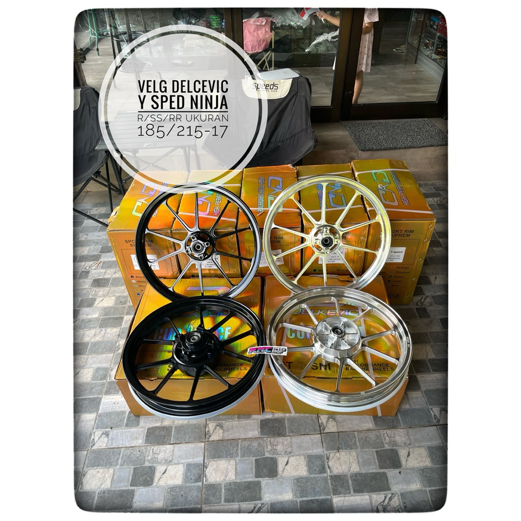 Velg Delcevic Y sped Ninja R Ninja Ss Ninja Rr ukurab 185 / 215 ring 17 / Velg Delcevic Y sped Ninja
