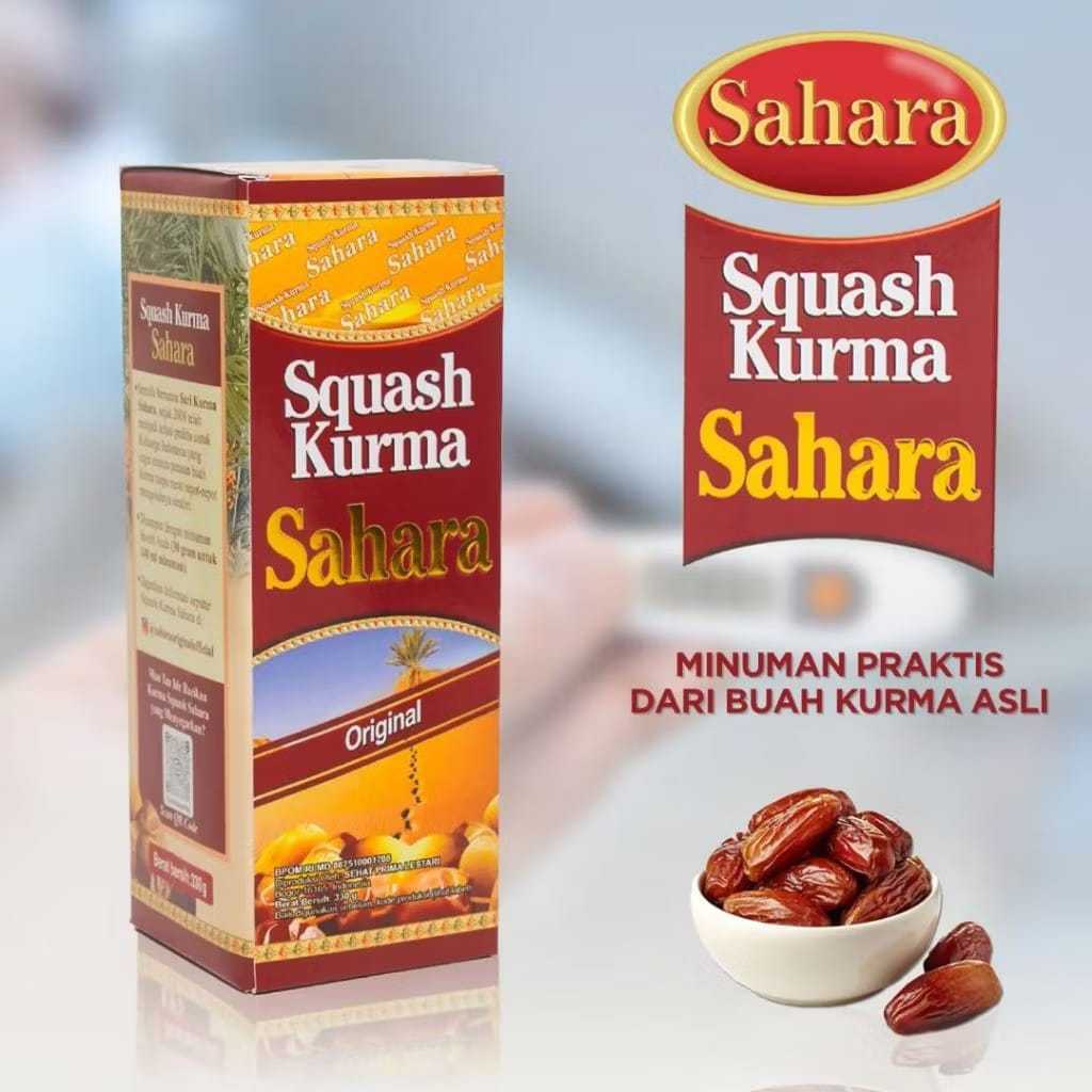 

Sahara Squash Kurma Original - Minuman Praktis dari Buah Kurma Asli 330 Gram - Suplemen Kesehatan Lengkap untuk Stamina & Pencegahan Penyakit