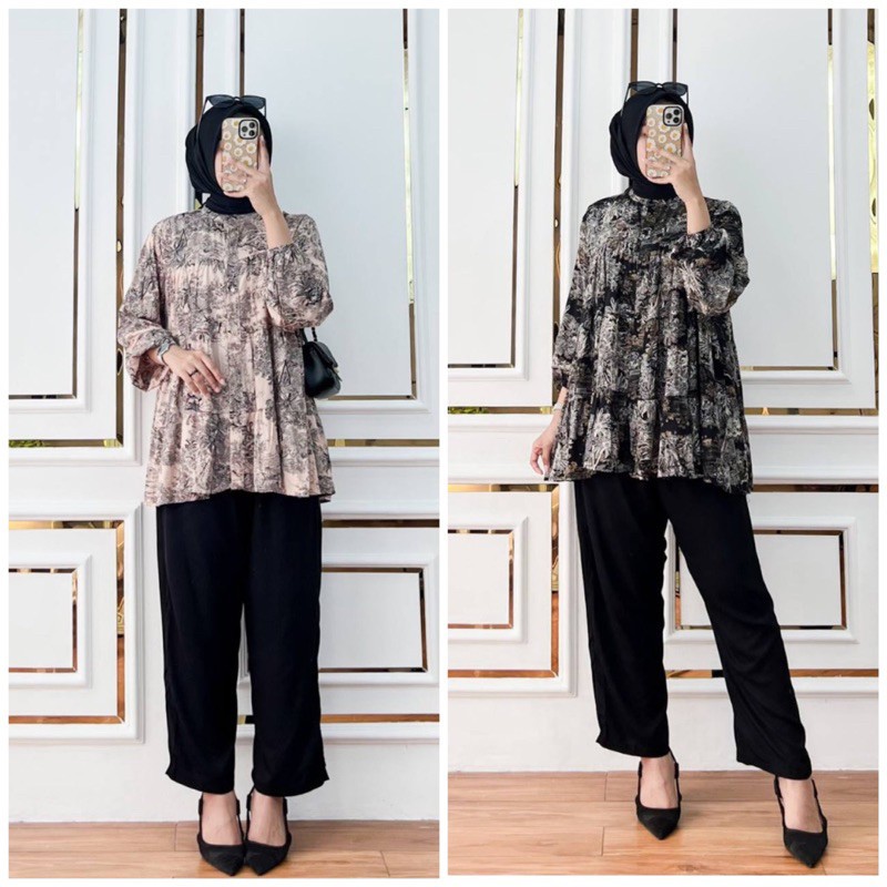 Setelan Wanita Kekinian / Setelan Wanita Kekinian /Setelan wanita kekinian termurah //ALIVIA ONE SET