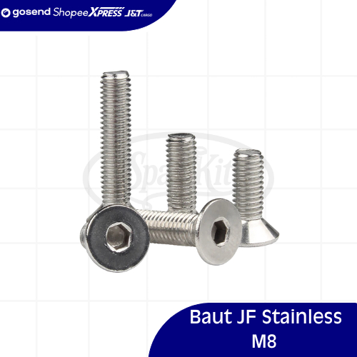 BAUT JF M8 / COUNTERSUNK L M8x 10 12 16 20 25 30 35 40 50 60 70 80 90 STAINLESS STEEL