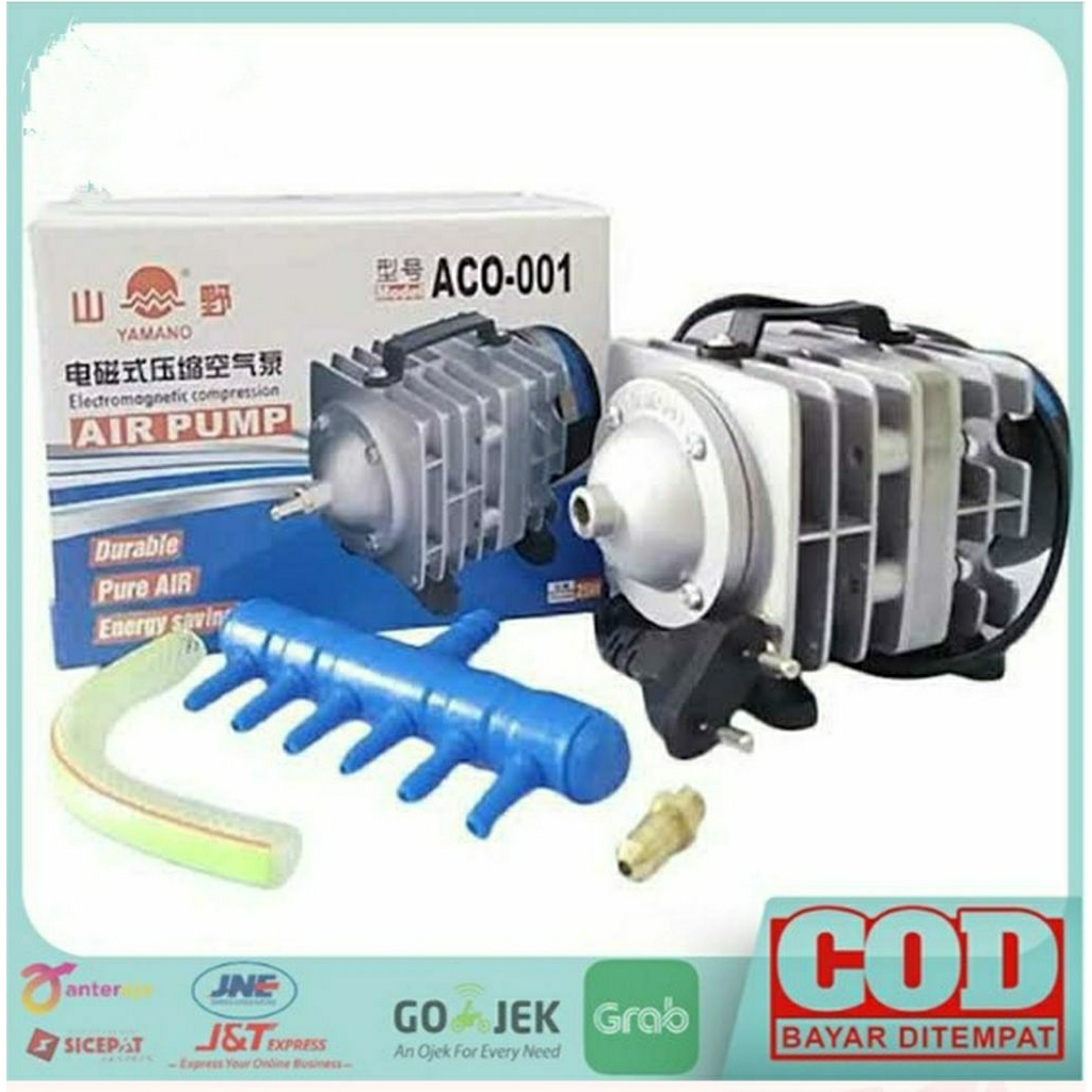 Pompa Aerator Kolam Aquarium Yamano Aco 001 Aerator 6 Lubang
