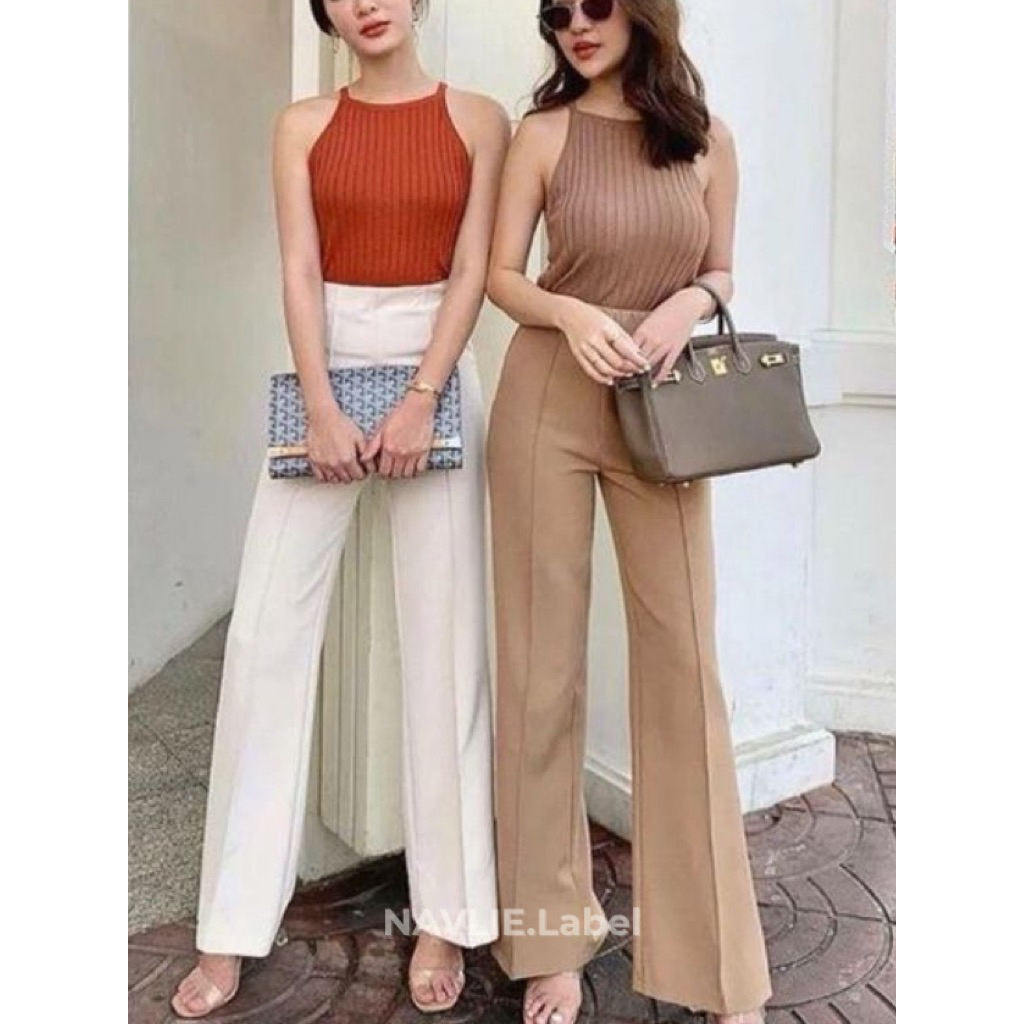 Celana Wanita Highwaist - Kulot Wanita Cutbray - Celana Kulot Scuba Cutbray Wanita