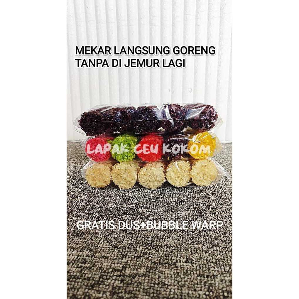 

Rangginang mini 260gr-330gr kualitas super MEKAR SAAT DI GORENG TANPA DI JEMUR LAGI varian isi 44-55