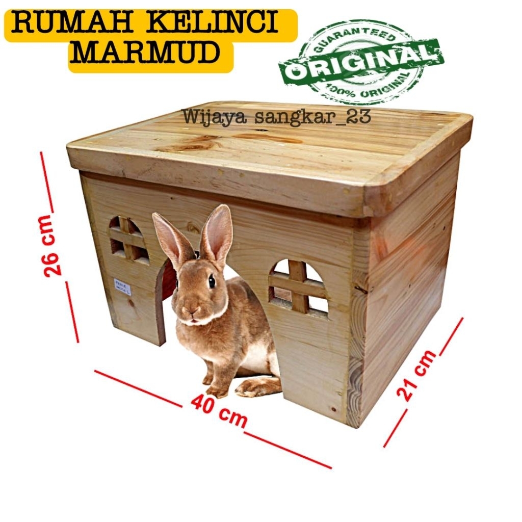 KANDANG RUMAH KUCING MARMUD HIDEOUT KAYU MAHONI HALUS