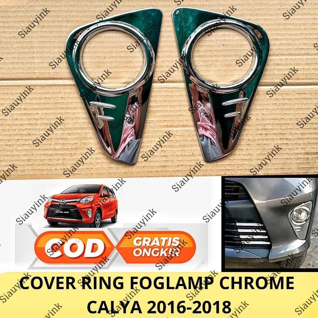 Cover Foglamp Calya 2016 2017 2018 Chrome Model Tempel